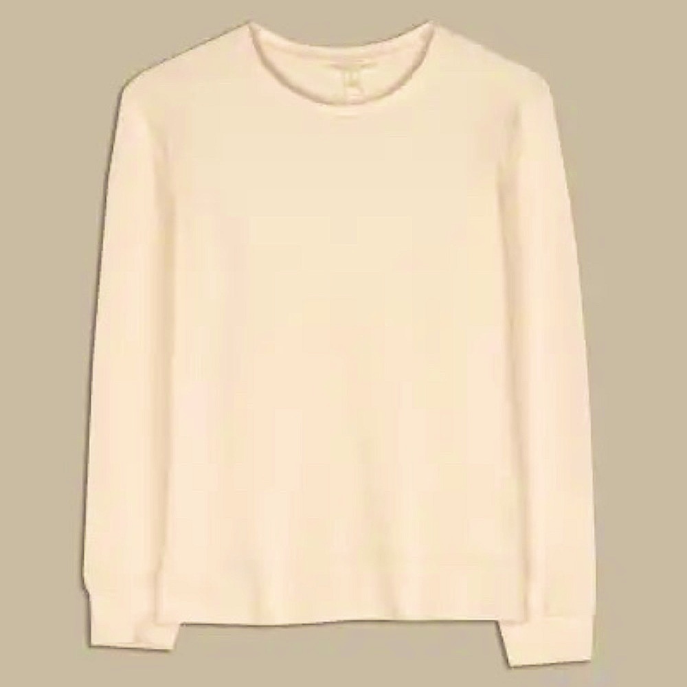 Eileen Fisher P/S Cream - Ottoman Pullover/ Organic Cotton/ Recycled Polyester